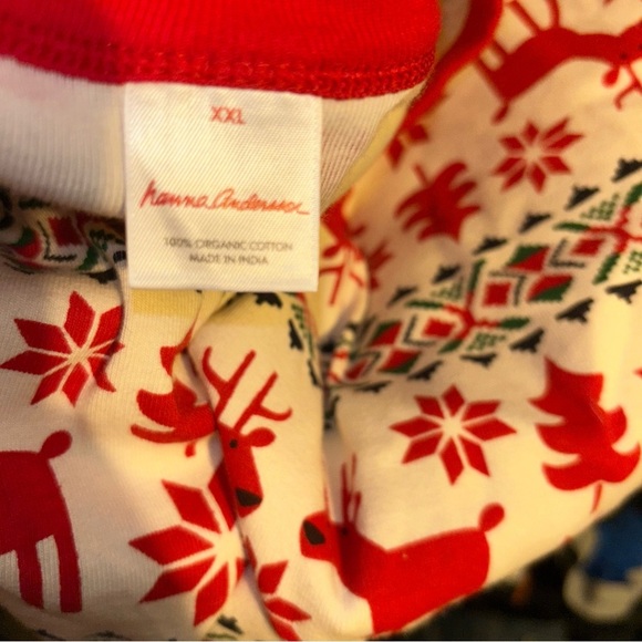 Hanna Andersson Red Christmas Pajama Set Fair Isle Deer Adult Unisex  XXL family - Picture 5 of 5